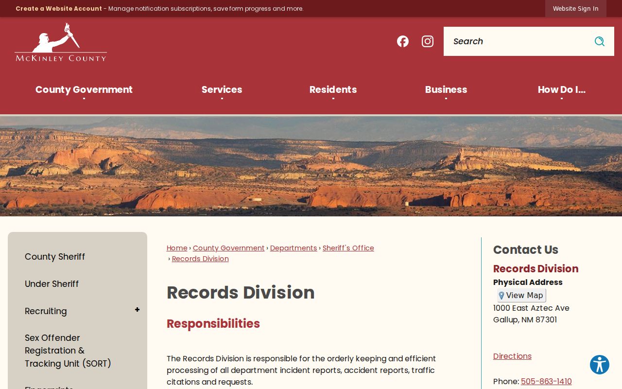 McKinley County warrant search sheriff records request channel